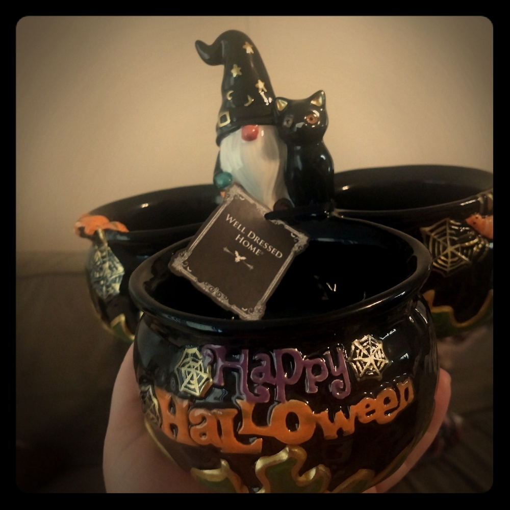 Gnome witch candy dish